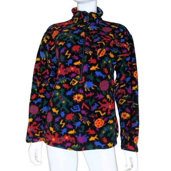 Wintergreen Jackets & Blazers - Vintage Y2K 1990s Wintergreen Northern Wear Fleece Pullover Ely, MN Women's XS